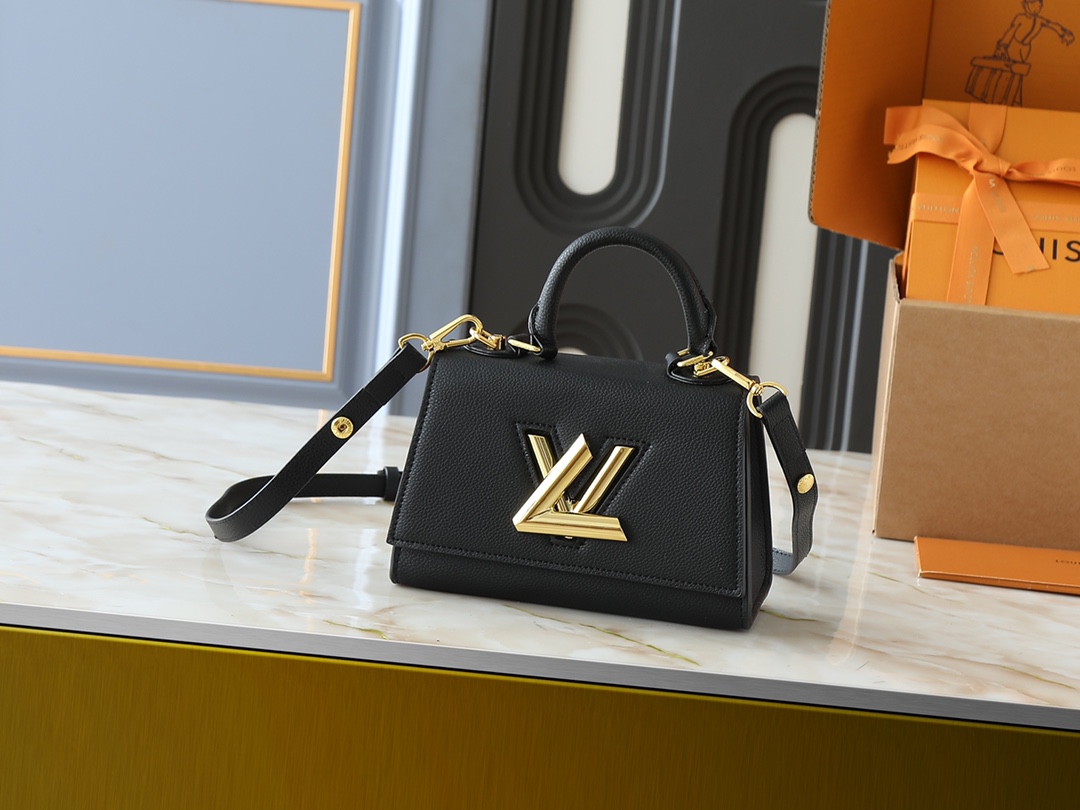 LV Classic Handbag Monogram Empreinte Model M14324 Embossed Logo
